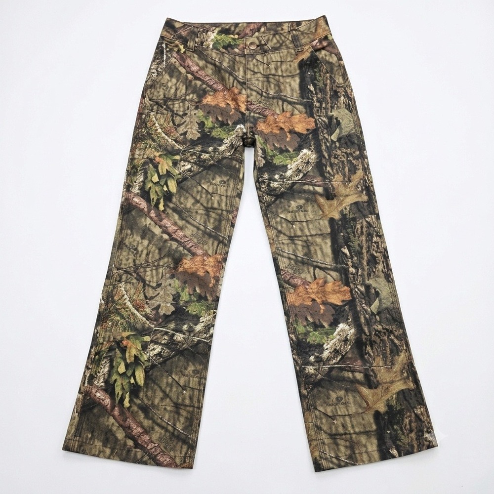 Carhartt Kids Mossy Oak Camo Carpenter Pants Size 7 Brown Green Canvas Utility